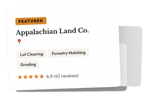 Feautured card of Land clearing businesses with reviews and location